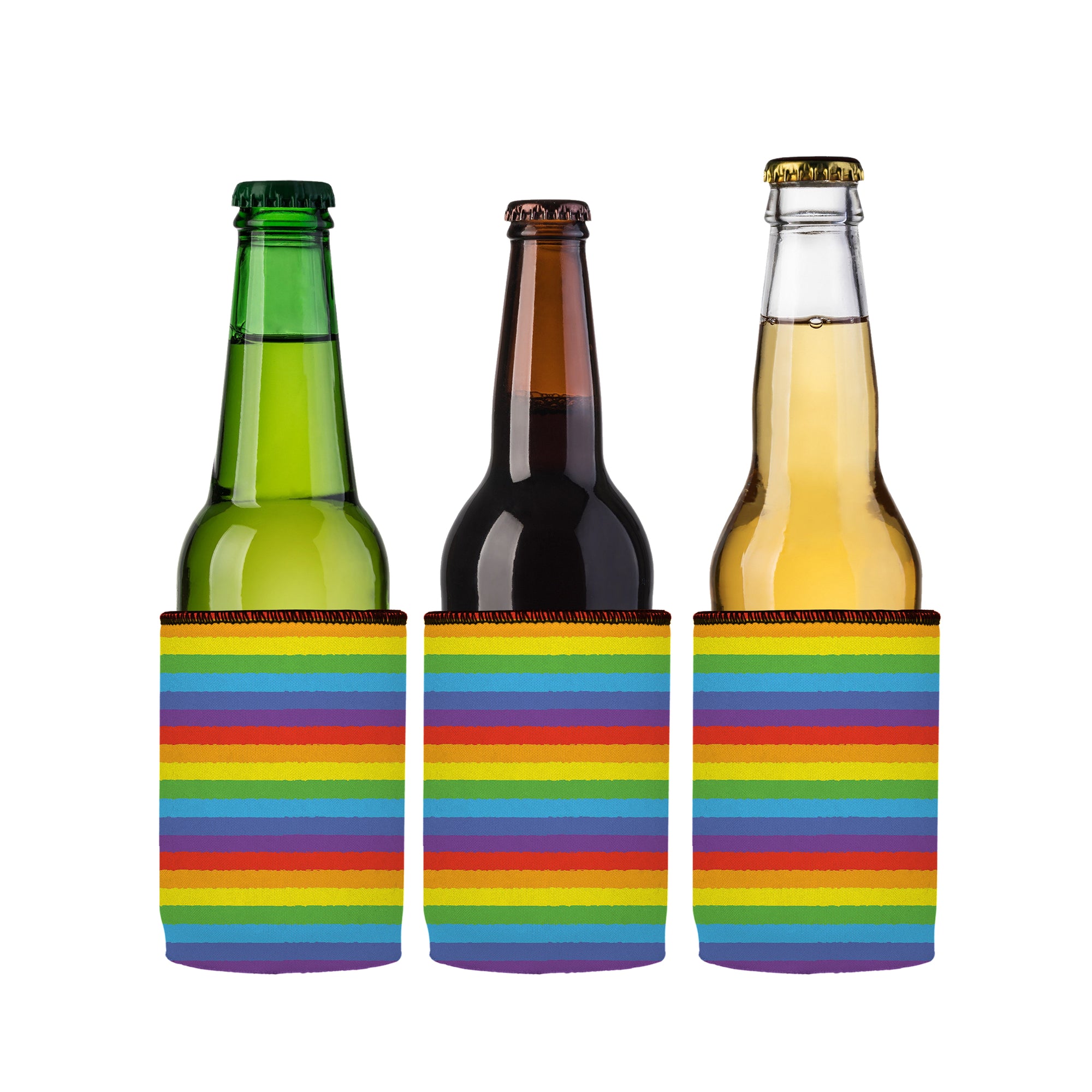 Stubbyz LGBTQ Pride Flag Stubby Cooler 3-Pack
