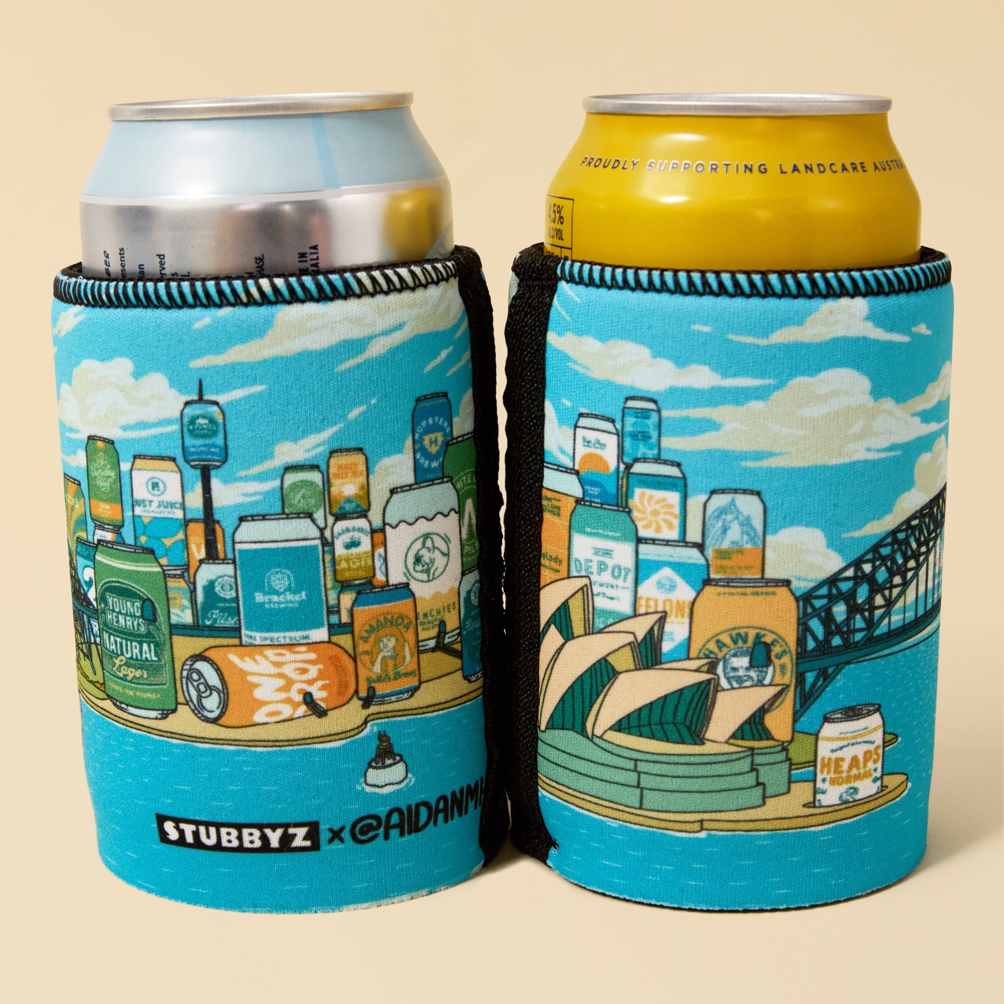 Stubbyz x Aidan Howes Sydney Harbeer Stubby Cooler