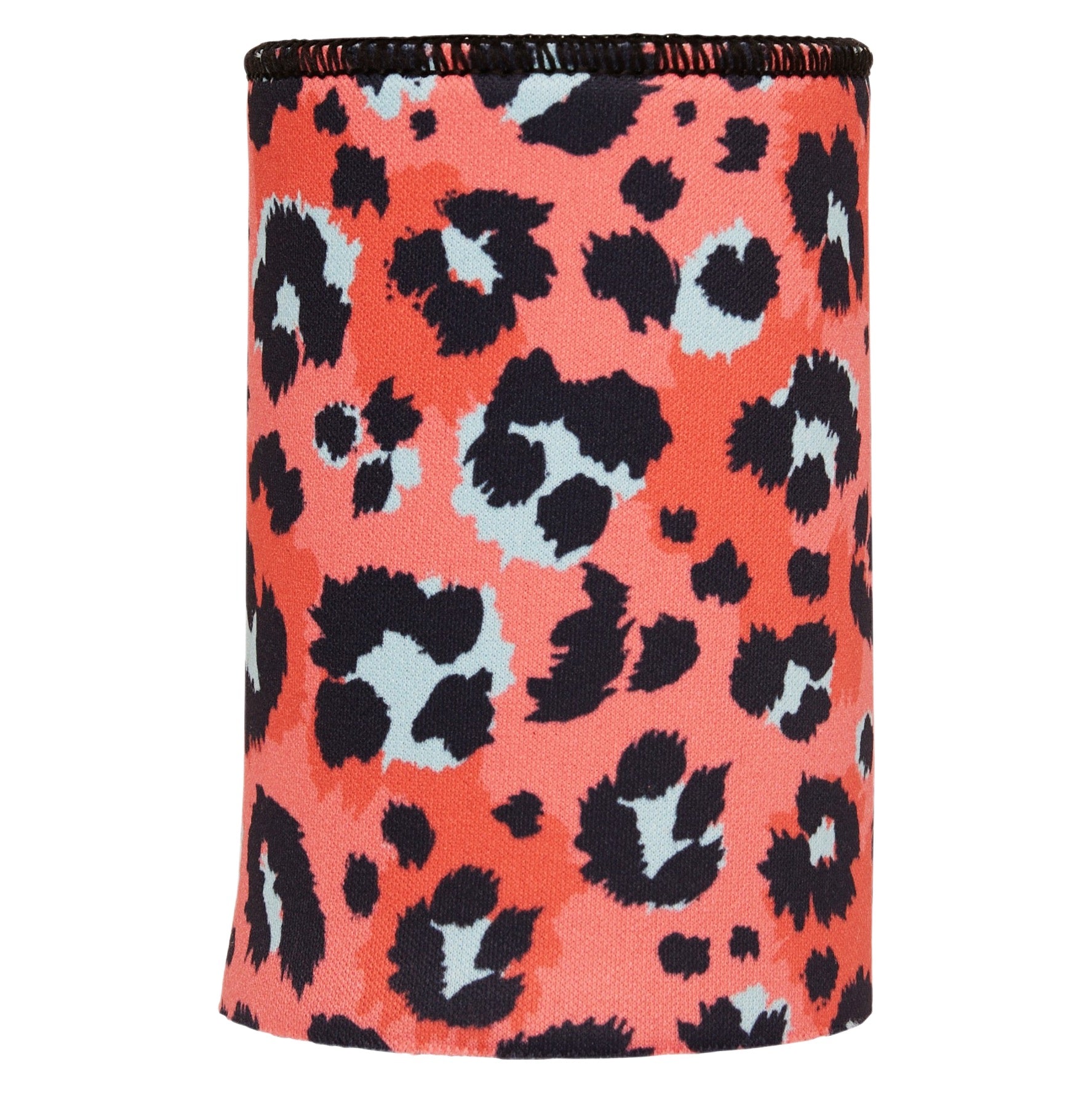 Stubbyz Coral Leopard Print Stubby Cooler