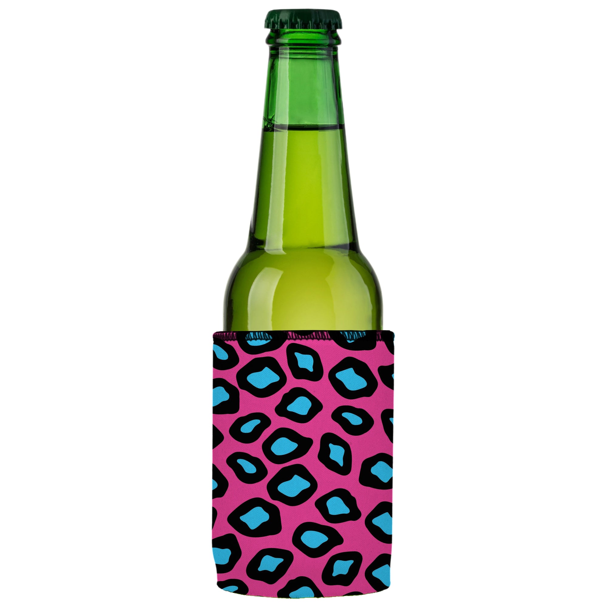 Stubbyz Pink Leopard Print Stubby Cooler